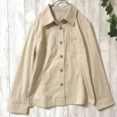 STYLE ME ジャケット 9号 ベージュ 日本製 薄手 コットン 春秋のサムネイル