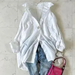 美品♪ガリャルダガランテ コットンローンシャツ 白シャツ 2way カシュクールのサムネイル