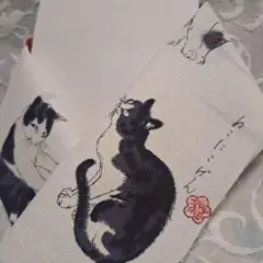 旅するドイツ語様 文庫本サイズ 和柄猫 ブックカバー - メルカリ