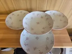 美濃焼 桜模様の平皿 4枚セット