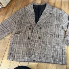 チェック柄コート