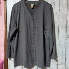L.L.Bean グレー カーディガン X-LARGE 大きいサイズのサムネイル