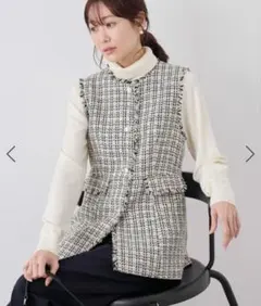 ROPÉ PICNIC セレモニー・通勤対応/ツイードジレベスト 38