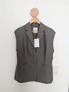 【新品】ebure 今期 25AW ドライポプリン ジレジャケット グレー 38