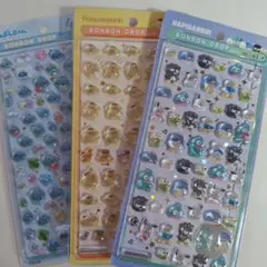 正規品 ボンボンドロップシールmini しずくちゃん・プリン・はぴだんぶい