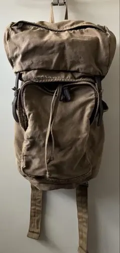 キャンバスリュック 約20L ブラウン｜ミリタリー風・アウトドア・古着