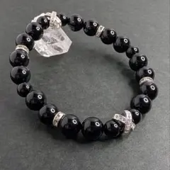 【在庫整理セール】オニキスブレスレット 天然石 パワーストーン 魔除け