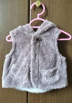 branshes ブランシェス　うさ耳フード　ボア　ベスト 女の子　 アウター