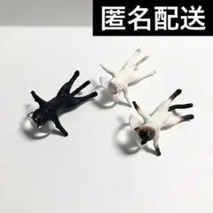 ガチャガチャ 吸盤付き猫フィギュア 3種