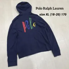 ポロラルフローレン ポニー刺繍 ペイントプリント パーカー XL 18-20