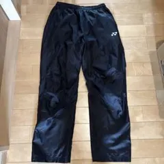 YONEX ブラック ウォームアップパンツ JP L