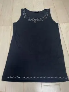 CYNICAL タンクトップ ビジュー装飾 ブラック M スタッズ インナーのサムネイル