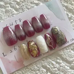 〈現品SALE〉和柄ニュアンス　前撮り　成人式　振り袖ネイル　ネイルチップ