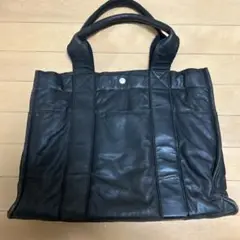 黒 レザー トートバッグ