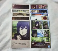進撃の巨人 メモリアルカード 全8枚セット クリアポスター G賞、F賞、H賞全て 一番くじ（BANDAI SPIRITS） on X: 