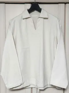 日本製　ネストローブ　コットンパネルボーダープルオーバー　オーバーサイズ　23年 nest Robe - 日本製 ネストローブ コットンパネルボーダープルオーバー