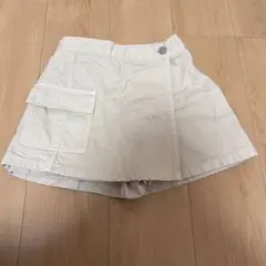 GU キッズ ラップスカート風ショートパンツ ベージュ S 140のサムネイル