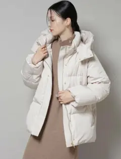 【新品未使用】 ナノユニバース 撥水加工 フードショートダウンコート