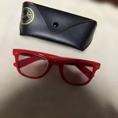 ユキ様専用Ray-Ban レッドサングラス ケース付き　度入り　フレーム