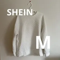 SHEINホワイトチェック模様スウェット