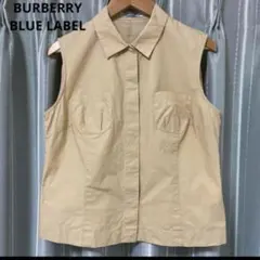 【BURBERRY BLUE LABEL】ベージュ ノースリーブシャツ　ベストのサムネイル