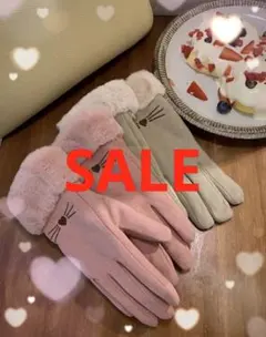 レディース 手袋 グローブ 裏ボア ピンク 裏起毛 新品 可愛い