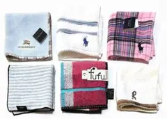 ハンドタオル(BURBERY, POLO, INED等) 6枚セット