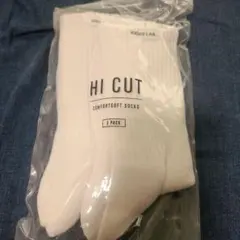 KICKS LAB. HI CUT ソックス 2足組 ホワイト