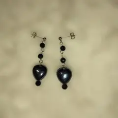 ハンドメイド ハート ピアス