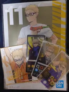 ハイキュー 月島蛍 一番くじ クリアファイル 色紙 スマホライクカード