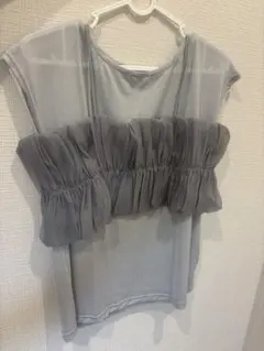 Thevon ビスチェ付きトップス グレーのサムネイル