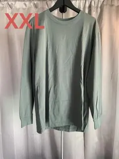 ユニクロ エアリズムコットン UVカット長袖 T XXL グリーン