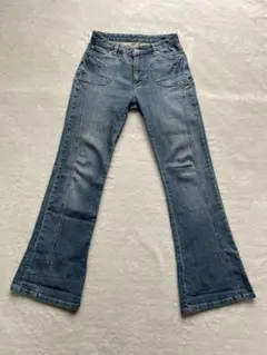 00s archive grunge flare denim y2k