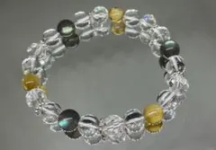 『オリジナルデザインブレス』ゴールドルチルクォーツ×ラブラドライト　※送料無料