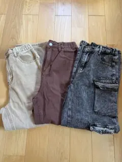 キッズ❤️シーイン❤️パンツまとめ売り❤️ワイドパンツ❤️ワイドデニム❤️160㎝❤️ダンス