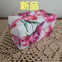 ATERIA　花柄プリント ボックス型ポーチ　未使用