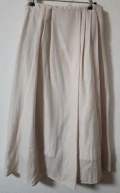美品新品未使用　インディヴィ(INDIVI)フレアロングスカート　ベージュ　L