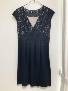 【BEAMS】Lapis Luceレースワンピース　黒×ベージュのサムネイル