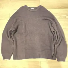 Adoon plain ブラウン クルーネック ニットのサムネイル