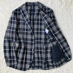 <美品>BOGLIOLI dover ネイビー コットンリネン　ジャケット 44 BOGLIOLI（ボリオリ） DOVER（ドーヴァー）ホップサック 3Bシングル