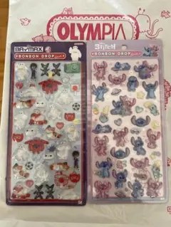 ボンボンドロップシール　スティッチ　ベイマックス