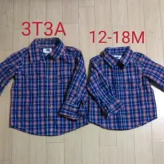 OLD NAVY ロールアップチェックシャツ 2枚セット