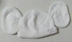 ジェラートピケ　ぞう耳付きふわふわベビー帽子