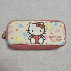 平成レトロ　キャンバス　筆箱　ハローキティ