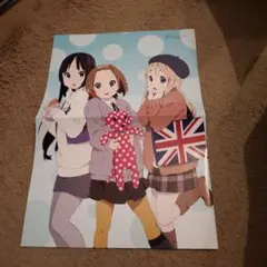 けいおん　両面ポスター＃A　水玉　澪＆律＆紬