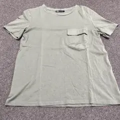 ZARA ポケット付き 半袖Tシャツ カーキ