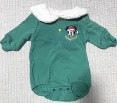 【新品】クリスマス　サンタ　ロンパース　70cm ミッキーフタフタ　ディズニー