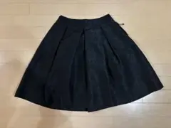 M's Gracy 黒 花柄フレアスカート 38