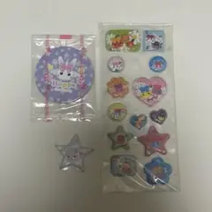 ほっぺちゃんセット 平成レトロ シャカシャカシール&缶バッジ 当時物