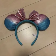 東京ディズニーリゾート カチューシャ スパンコール ピンク ブルー　アリエル